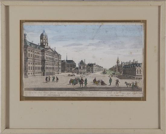 Appraisal: Continental view framed th th century STAD HOUSE-AMSTERDAM LA MAISON