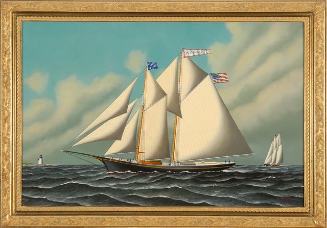 Appraisal: JEROME HOWESAmerican ContemporaryThe Schooner M P Howlett Signed lower right