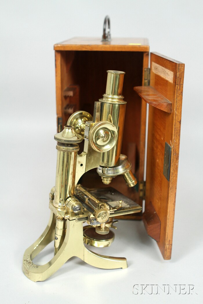 Appraisal: J Swift Son Brass Compound Microscope London with U base