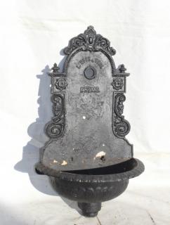 Appraisal: English cast iron wall fountain English cast iron wall fountain