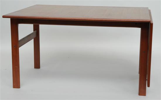 Appraisal: WORK TABLE A mid th C danish modern teakwood single