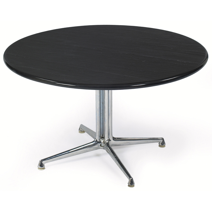 Appraisal: Nelson La Fonda coffee table round slate top