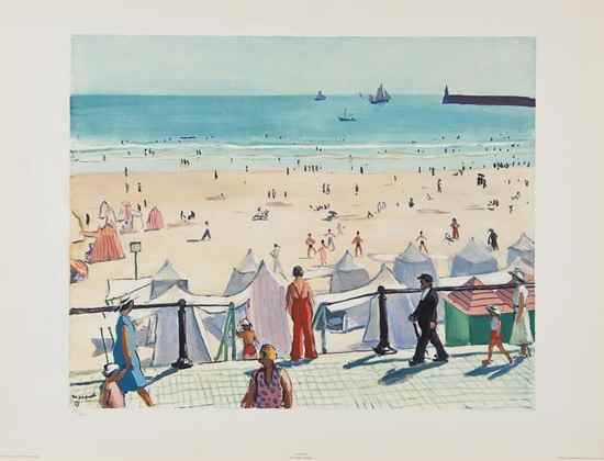 Appraisal: Albert Marquet - Les Sable d'Olonne lithograph printed in colours