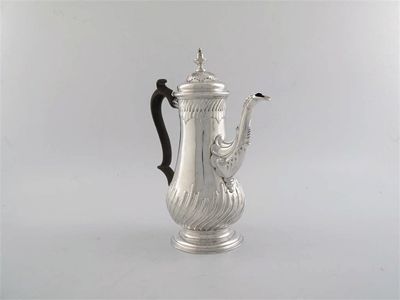 Appraisal: An early George III coffee pot of vase form part