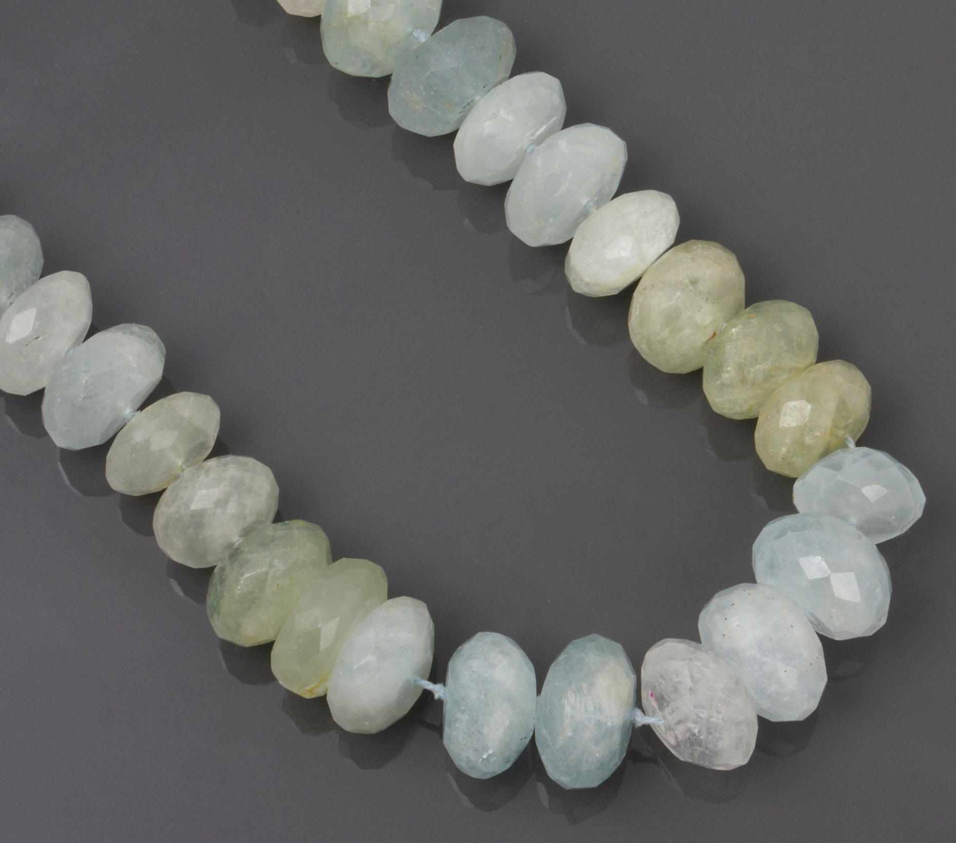 Appraisal: Property from a Boston Collector An aquamarine beaded necklace length