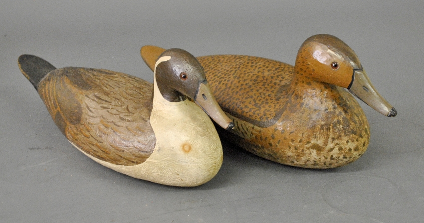 Appraisal: - Pair of Illinois river pintail decoys by Emil O