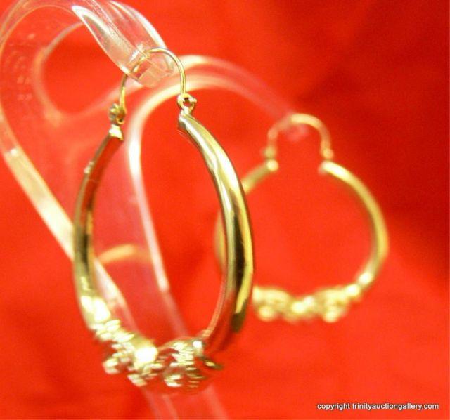 Appraisal: K Yellow Gold Wire Hoop Earrings grams wt