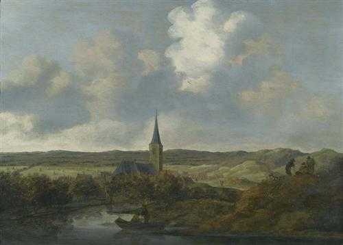 Appraisal: CROOS ANTHONIE JANSZ VAN The Hague - attributed River landscape