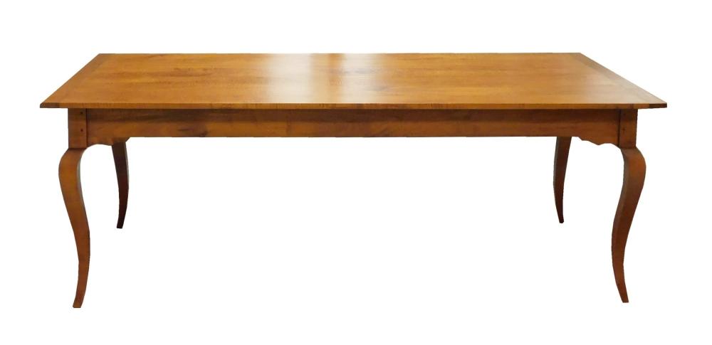 Appraisal: Figured maple dining table by Leonards of Seekonk MA French