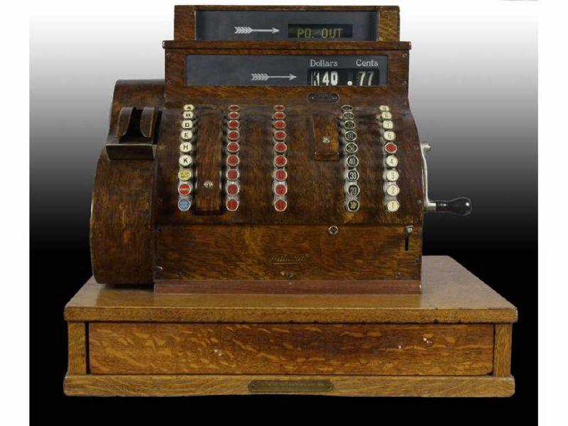 Appraisal: Large Wood Cash Register Description '' x '' Works Condition