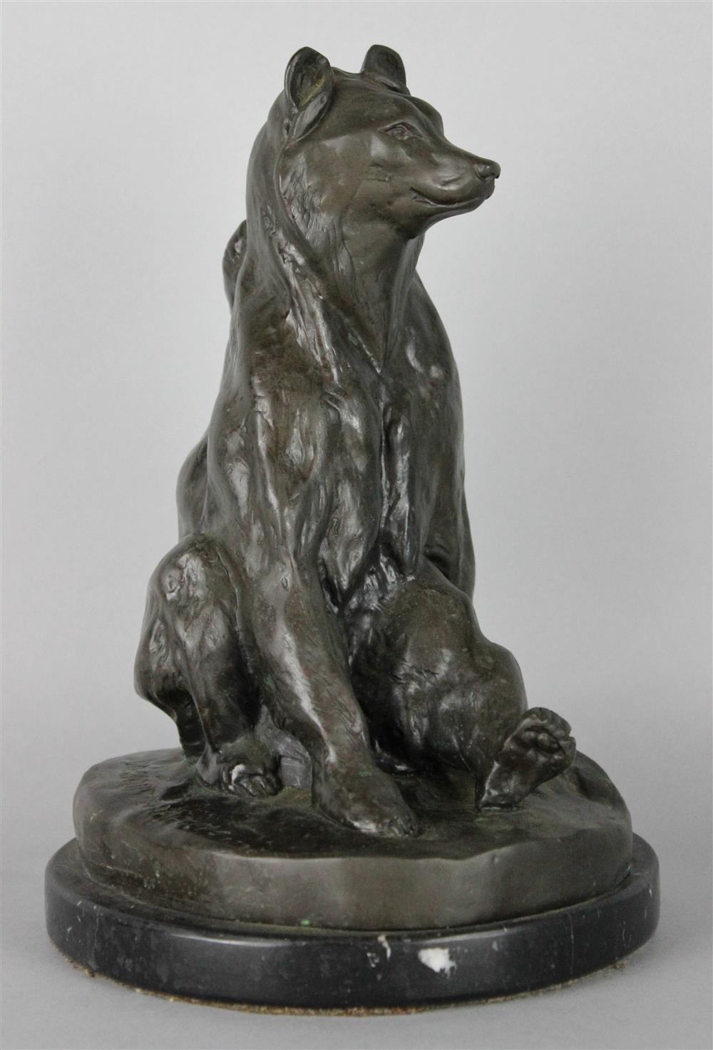 Appraisal: BRONZE MODEL OF A BEAR AFTER EVGENII LANCERAY th C