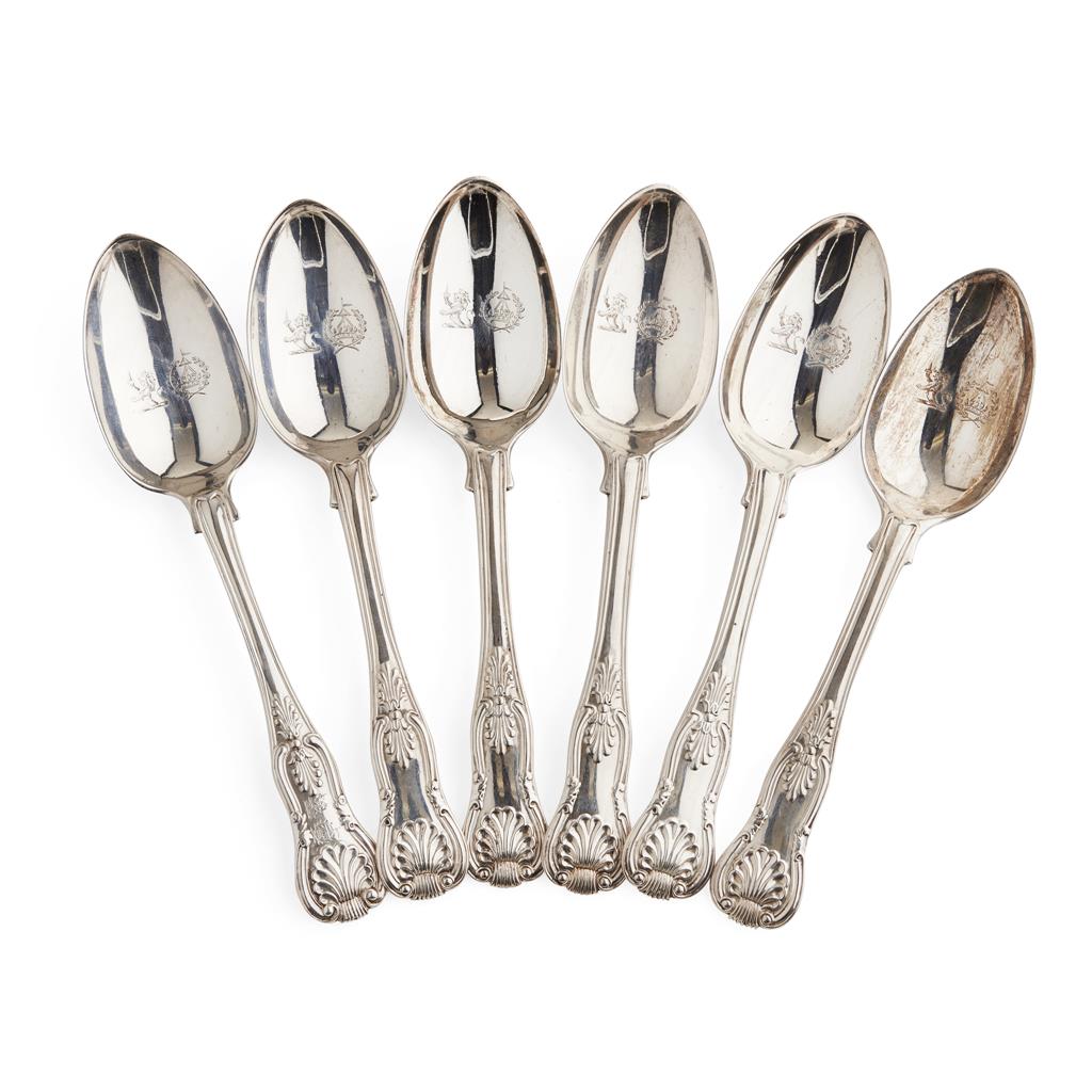 Appraisal: A matched set of six dessert spoons various makers London