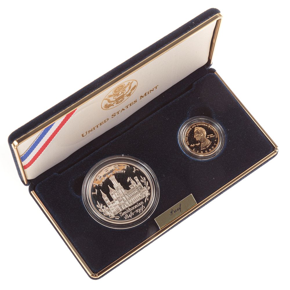 Appraisal: Smithsonian th Anniversary Set with Gold coin set with Proof