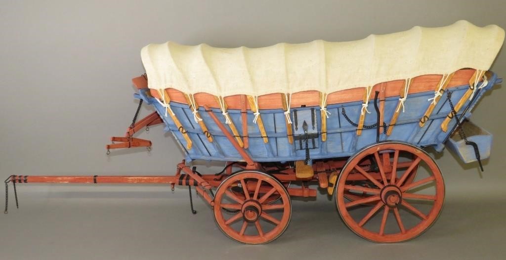 Appraisal: BENCH CRAFTED SCALE MODEL OF CONESTOGA WAGON BY ROca dated