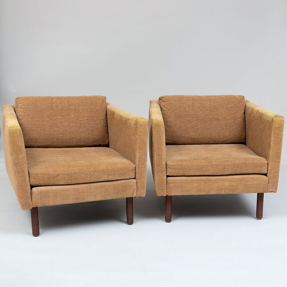 Appraisal: Pair of Contemporary Upholstered Armchairs x x in Condition Both