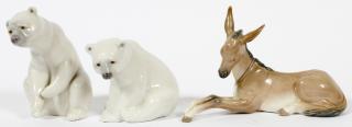 Appraisal: LLADRO PORCELAIN FIGURINES THREE PIECES LLADRO PORCELAIN FIGURINES THREE PIECES