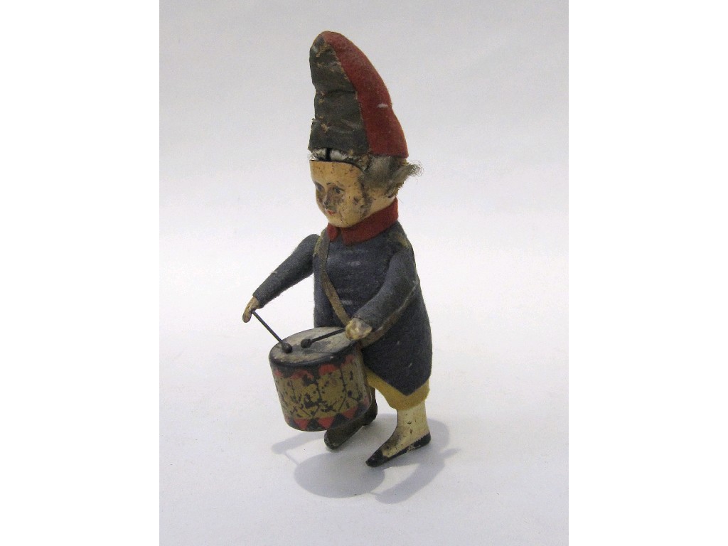 Appraisal: Antique clockwork 'drummer boy' toy