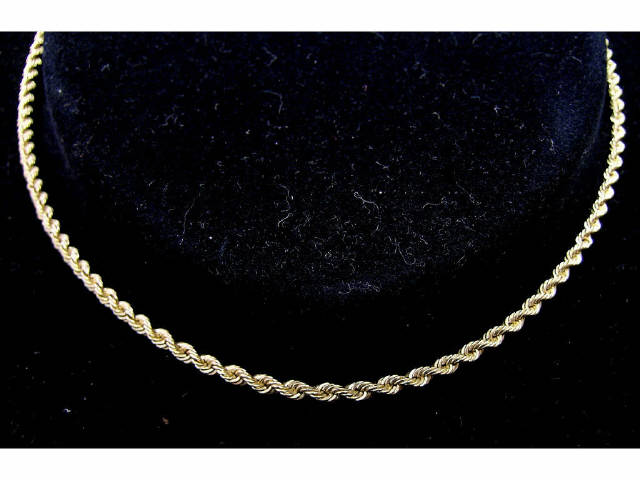 Appraisal: K yellow gold rope necklace