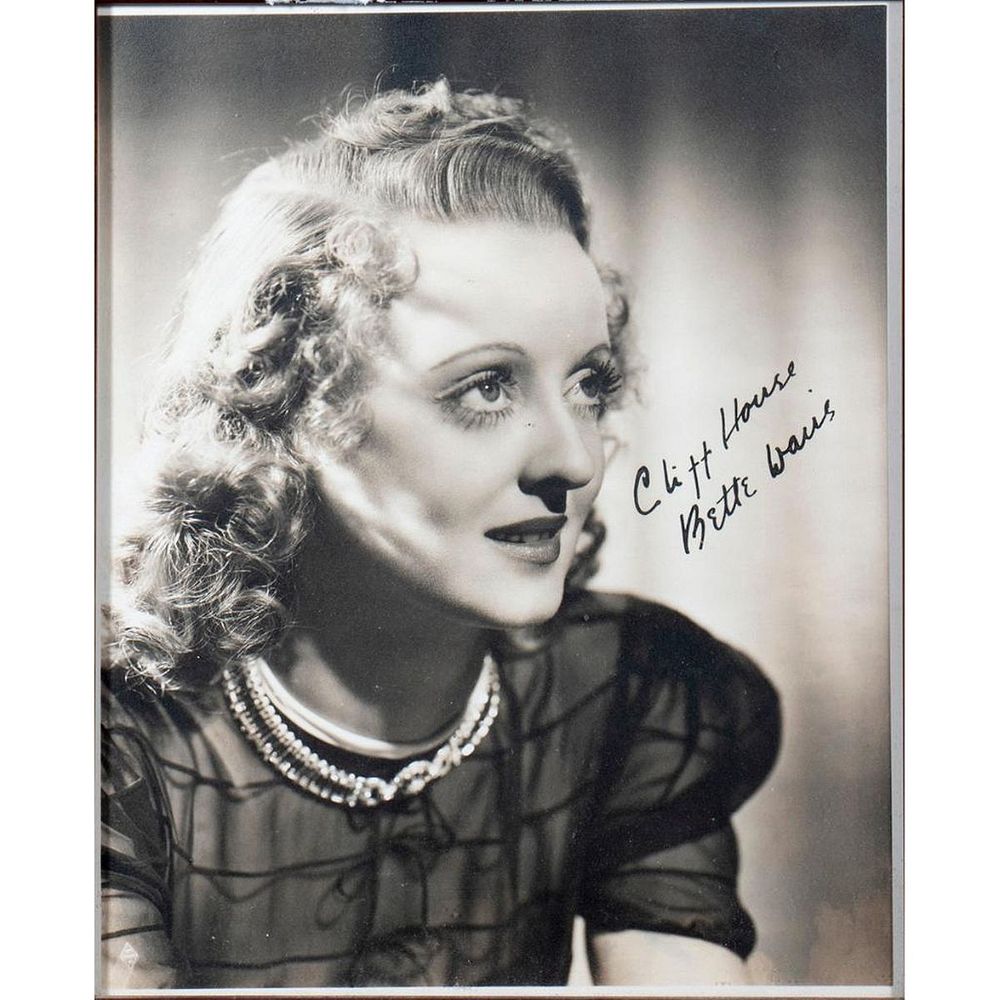 Appraisal: Bette Davis Original autographed inscribed photograph Size x Condition Showing