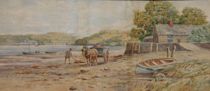 Appraisal: G Barker European th Century Lakeshore scene Water color on