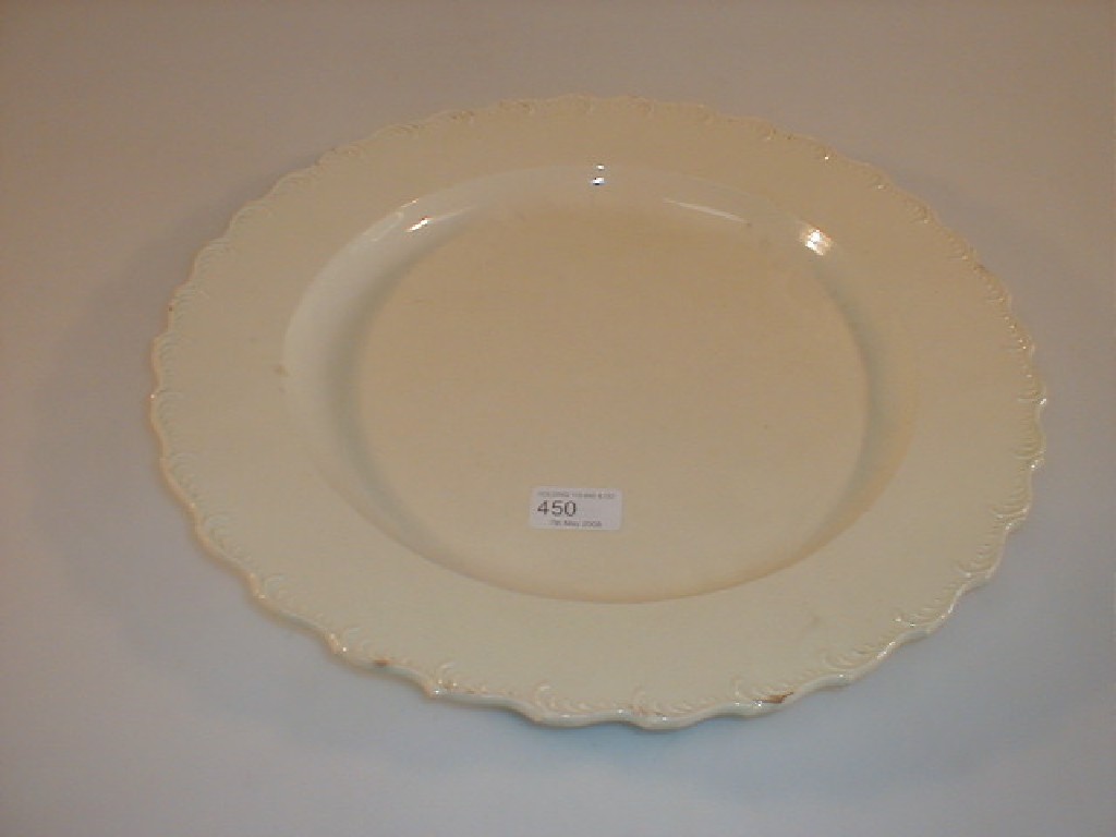 Appraisal: A thC creamware charger diameter