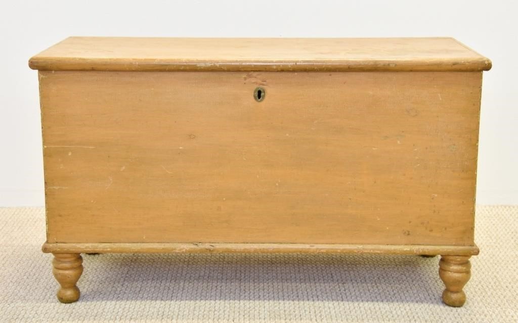 Appraisal: Pennsylvania yellow painted blanket chest circa h x w x