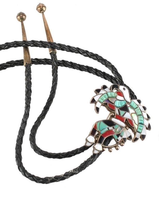 Appraisal: Native American Zuni artist Linette Laiwakete sterling silver and turquoise