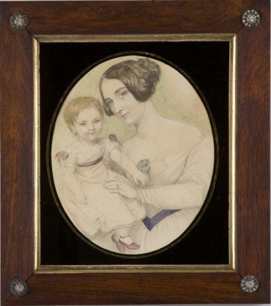 Appraisal: Portrait of Mother and Child American or English th century