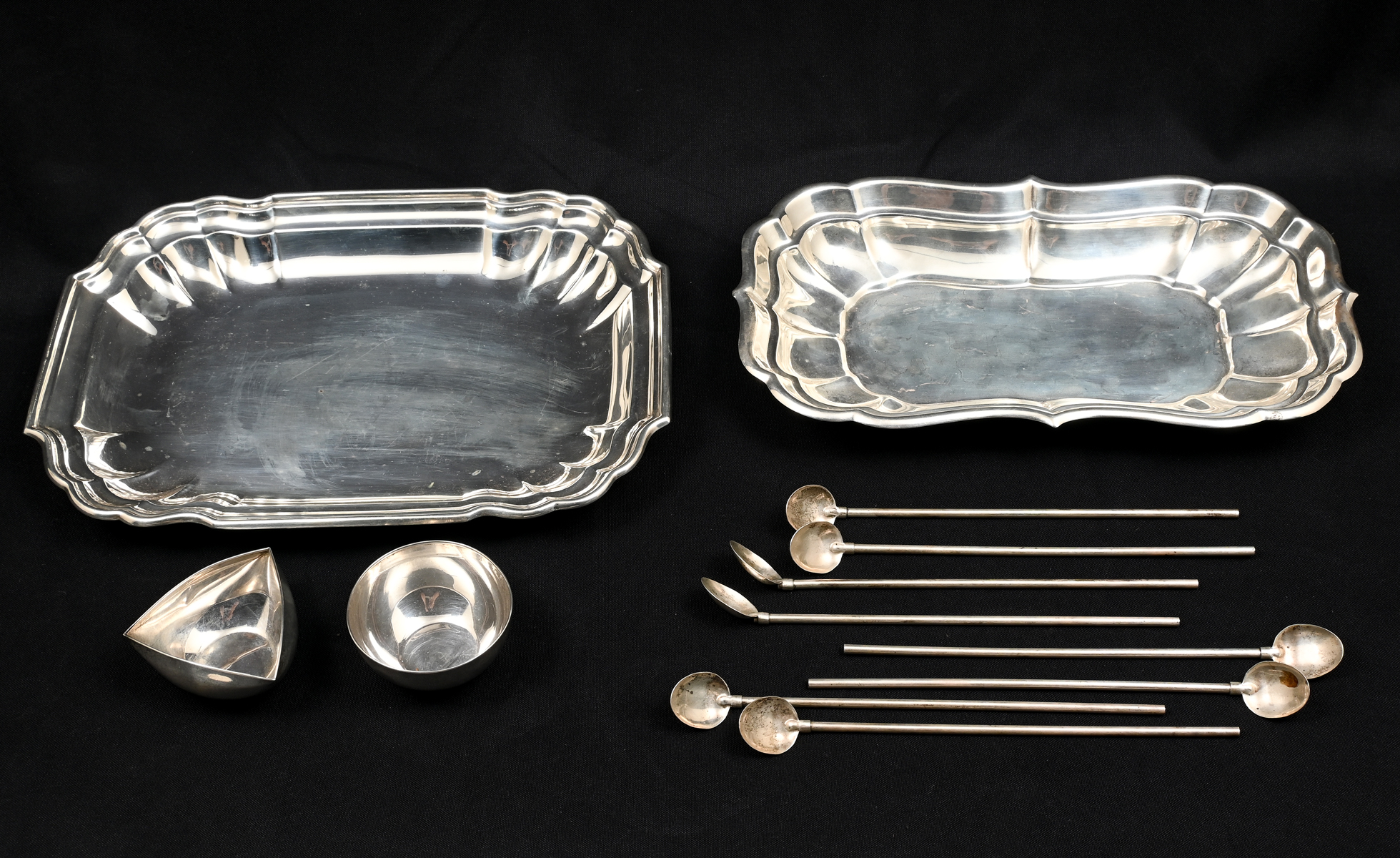 Appraisal: PC STERLING SILVER DISH SPOON COLLECTION Approx Troy ounces Comprising