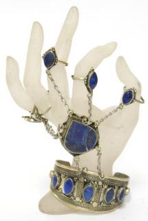 Appraisal: Lapis Each component mounted with a lapis lazuli plaques the