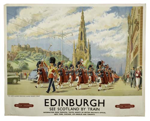 Appraisal: LANCE CATTERMOLE EDINBURGH BRITISH RAILWAY x inches Waterlow Sons Limited