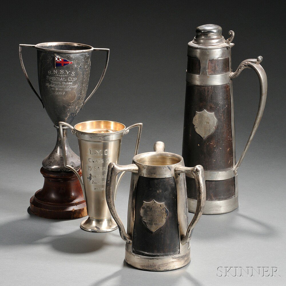 Appraisal: Four Yacht Club Trophies two St Louis Silver Co silver-plate