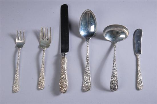 Appraisal: PIECES STIEFF STERLING SILVER FLATWARE Stieff Rose pattern Including ten