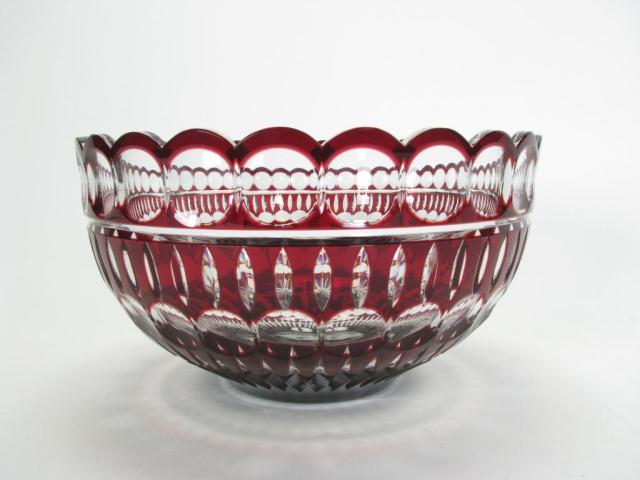 Appraisal: Ruby cut to clear large serving bowl '' in diameter