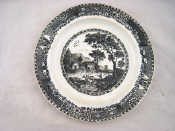 Appraisal: A pearlware plate with black transfer rural landscape the rim