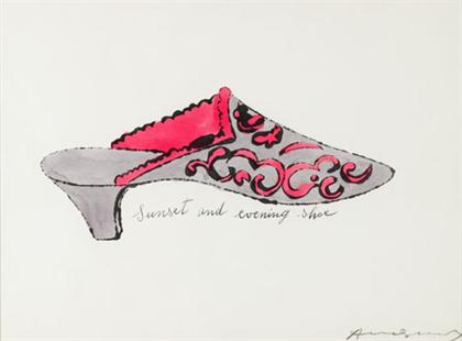 Appraisal: ANDY WARHOL american - SUNSET AND EVENING SHOE from la