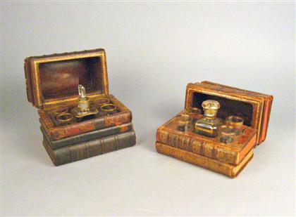 Appraisal: Two novelty spirit decanter sets th century Each comprised of