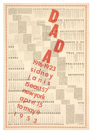 Appraisal: MARCEL DUCHAMP - DADA - SIDNEY JANIS x inches x