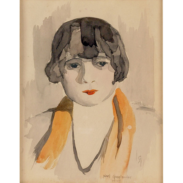 Appraisal: Karl Gasslander American - Portrait of a Woman watercolor x