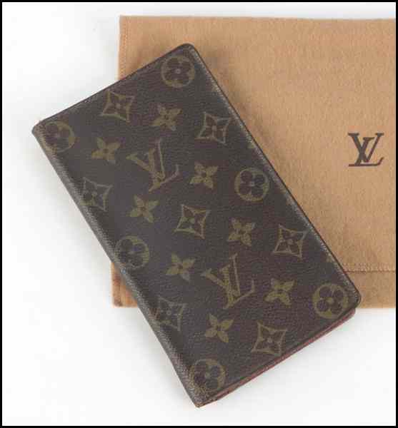 Appraisal: LOUIS VUITTON MONOGRAMMED CANVAS AND LEATHER WALLET With dustbag Wallet