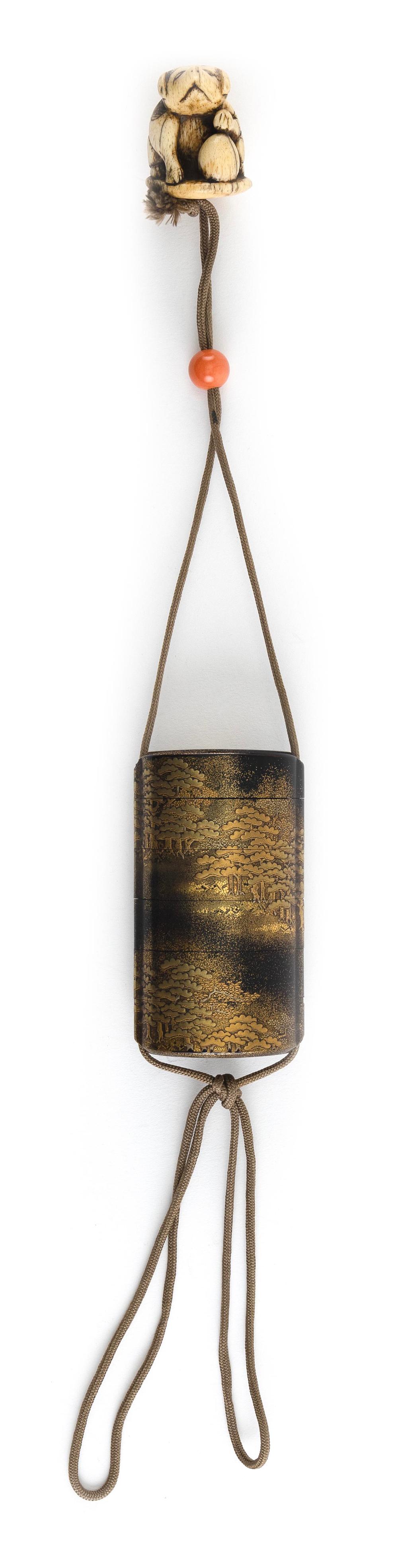 Appraisal: JAPANESE GILT LACQUER SIX-CASE INRO MEIJI PERIOD TH CENTURY INRO