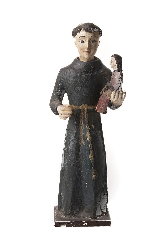 Appraisal: th Century Novice Bulto of San Antonio de Padua Attributed