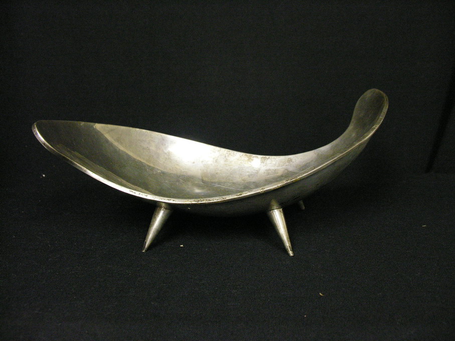 Appraisal: STERLING DECO FOOTED BOWL Circa 's Mexico mark Sterling U