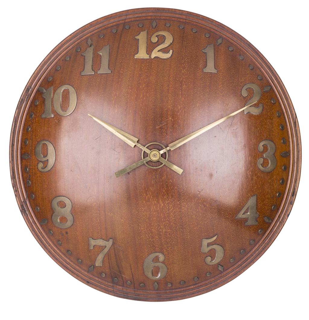 Appraisal: ZENITH LONDON OAK WALL CLOCK CIRCA of convex circular form