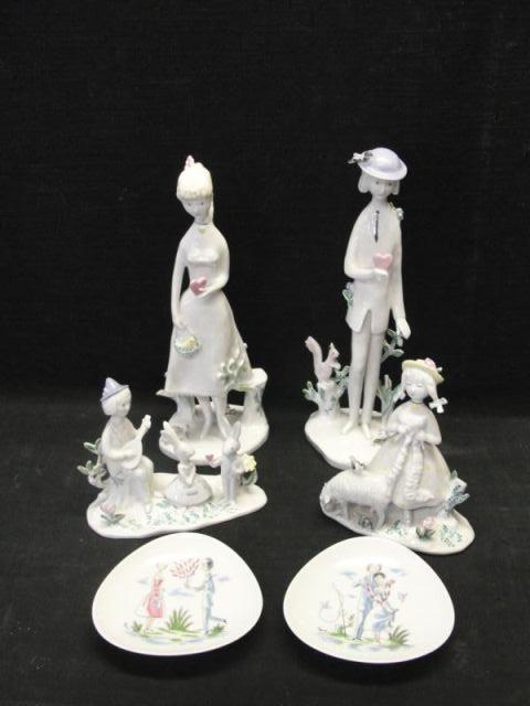 Appraisal: ROSENTHAL Lot of Porcelain Figures Dishes From a Pleasantville NY