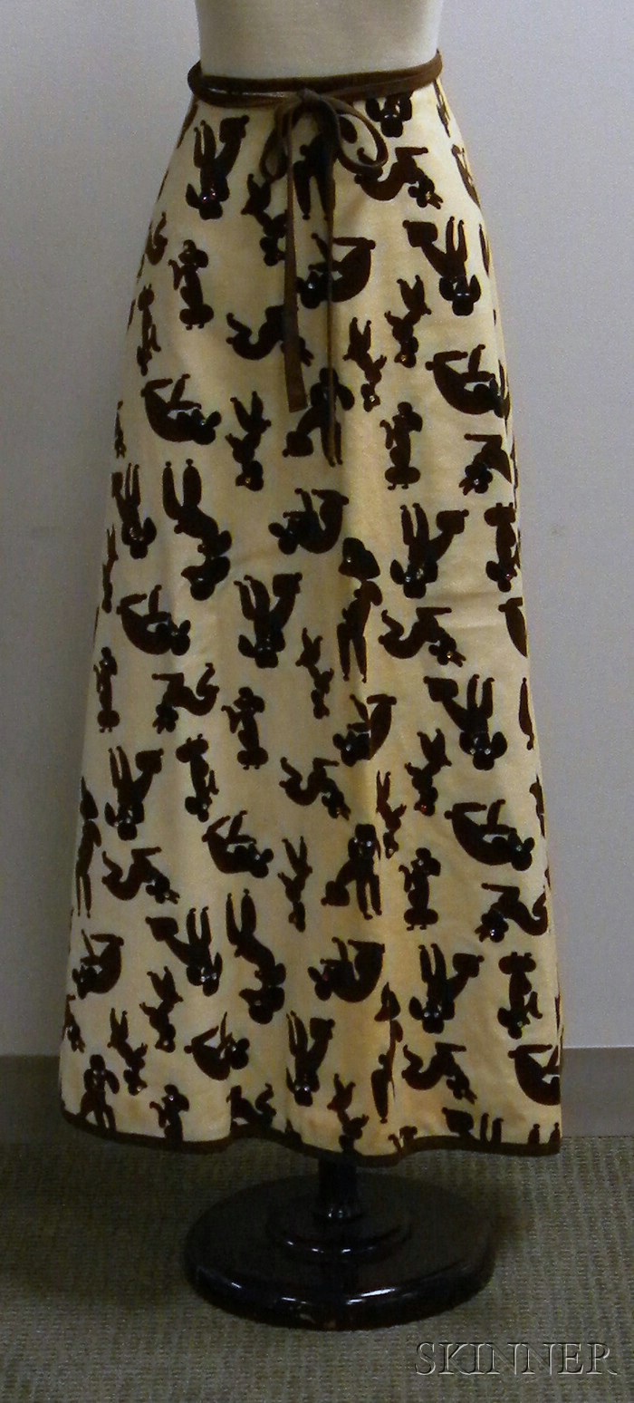 Appraisal: Vintage Poodle Print Wrap Skirt label from Meadowbank Stamford Connecticut