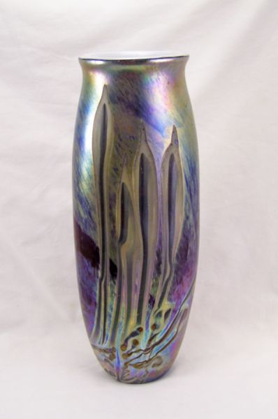 Appraisal: Art Glass Vase by Stephen Fellerman Stephen Fellerman graduated from