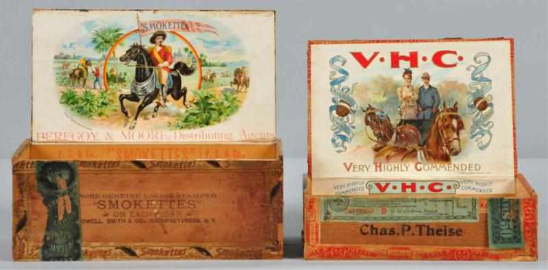 Appraisal: Lot of Cigar Boxes Description Includes VHC depicting a man