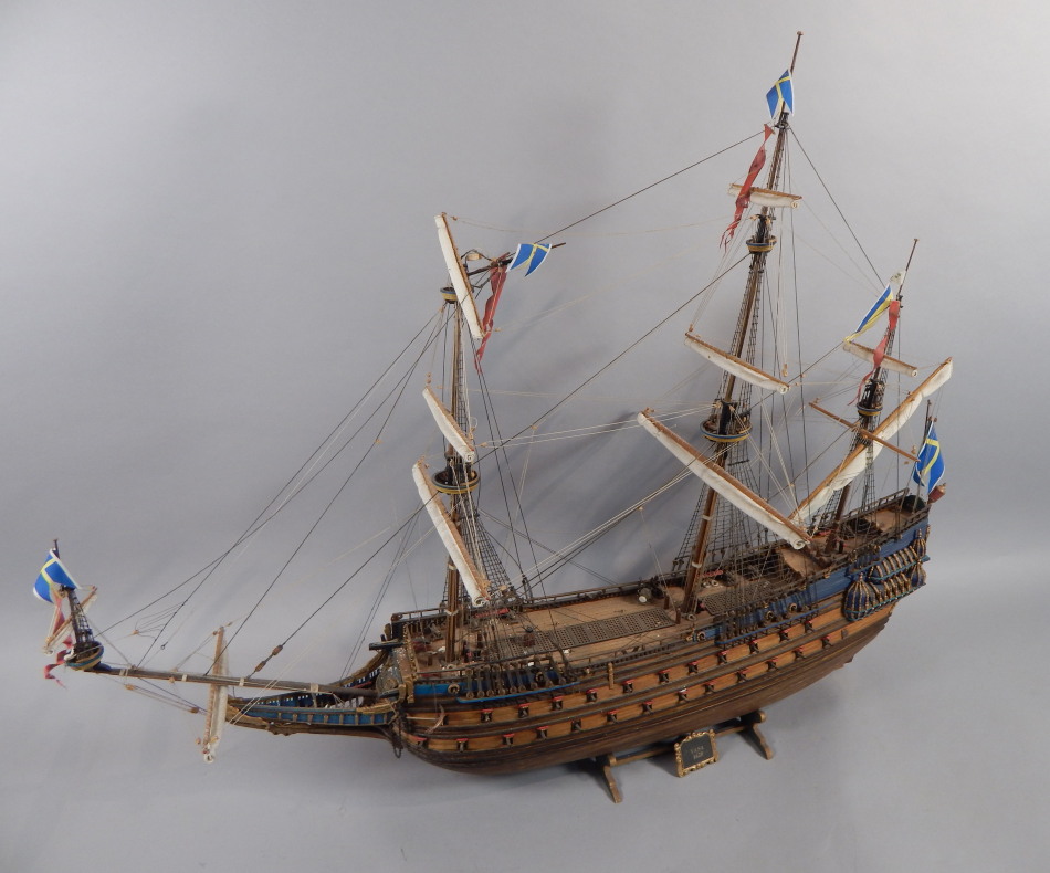 Appraisal: A modern scale model of a Swedish three masted war