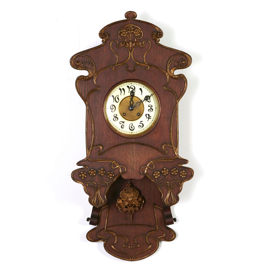 Appraisal: Lenzkirch German Art Nouveau Wall Clock Lenzkirch art nouveau wall